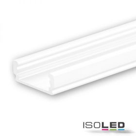   LED konstrukciós profil SURF12 FLAT, alumínium, fehér porfestett, RAL 9010, H: H:200 cm