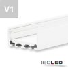 LED konstrukciós profil SURF24 FLAT, alumínium, porfestett fehér RAL 9010,  H:200 cm