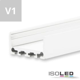   LED konstrukciós profil SURF24 FLAT, alumínium, porfestett fehér RAL 9010,  H:200 cm