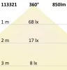 E27 T45 8W meleg fehér, 360°, dimmelheto