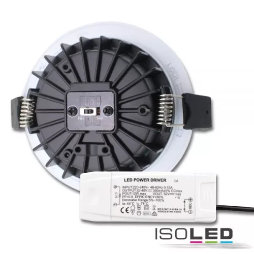LED süllyesztett szpotlámpa Sys-90, 12W, ColorSwitch 3000K|4000K, dimmelheto (burkolat nélkül)