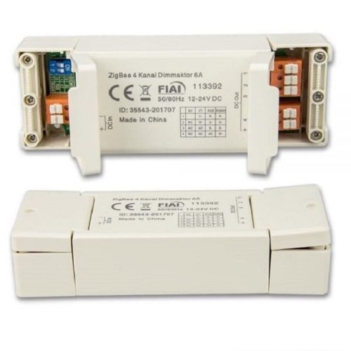 Isoled ZigBee 4 csatornás sequencer LED felxibilis szalagokhoz és spotokhoz, 12-24 V DC 6A