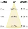LED csarnoklámpa LN, 100 W, 60°, IP65, semleges fehér