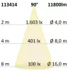 LED csarnoklámpa LN, 100 W, 90°, IP65, 1-10 V dimmelheto, hideg fehér