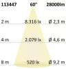 LED csarnoklámpa FL, 200 W, IP65, semleges fehér, 60°, 1-10 V dimmelheto