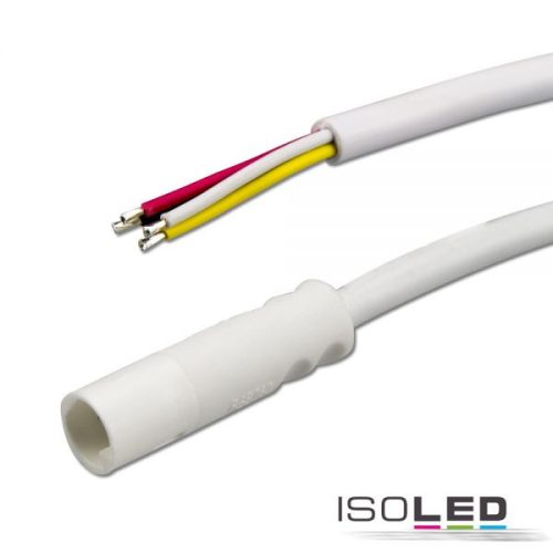 Mini-Plug RGB csatlakozófoglalat, female, 1 m, 4-pólusú, fehér, max. 24 V/6 A