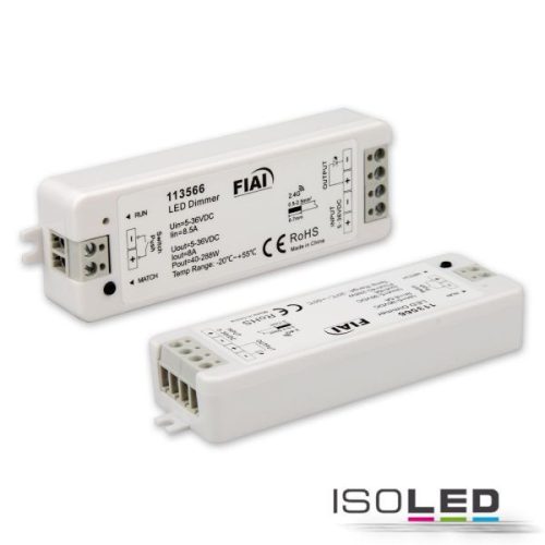 Sys-Pro PUSH/FUNK hálózati PWM dimmer, 1 csatornás, 5-36V DC 8A