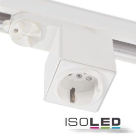   3 fázisú adapter védoérintkezos dugóval, fehér, 6 A-es biztosítékkal