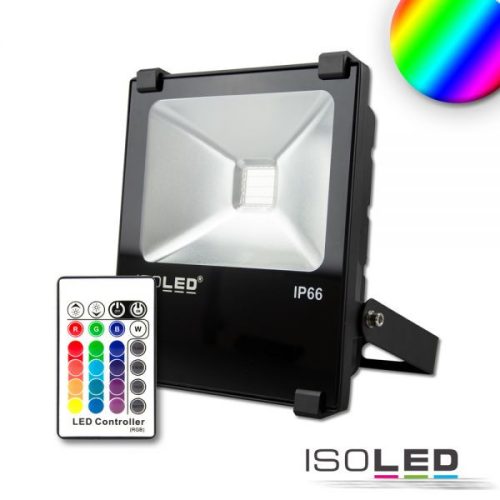 LED fényveto 10 W, RGB, IP66, rádiós távirányítóval