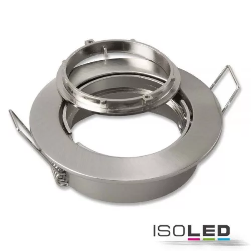 GU10/MR16 beépíthési keret, nikkel-szatén, alumínium, kerek