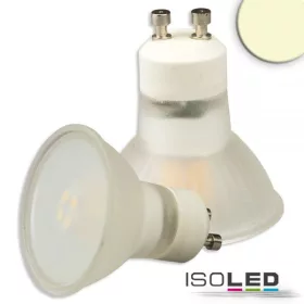   GU10 LED szpot fényforrás, 3 W, 270°, opál, meleg fehér, dimmelheto