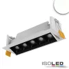 LED süllyesztett szpotlámpa vetítolencsés vonal, fehér/fekete, 10 W, semleges fehér, billentheto