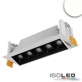   LED süllyesztett szpotlámpa vetítolencsés vonal, fehér/fekete, 10 W, semleges fehér, billentheto