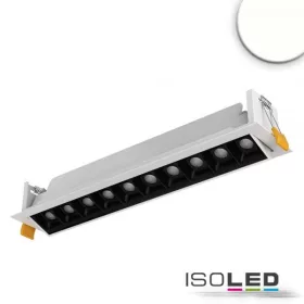   LED süllyesztett szpotlámpa vetítolencsés vonal, fehér/fekete, 20 W, semleges fehér, billentheto