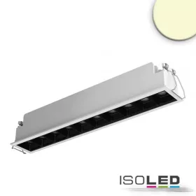   LED süllyesztett lámpatest vetítolencsés vonal, fehér/fekete, dimmelheto, 20 W, meleg fehér