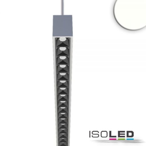 LED függesztett lámpa vetítolencse Up+Down,25 + 25 W,sorolható,UGR <6, ezüst,4000K,1-10 V dimmelheto