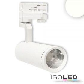   3 Fázisú Sínre Szerelheto Spotlámpa, 28 W, 15°, Matt Fehér, 3500 K