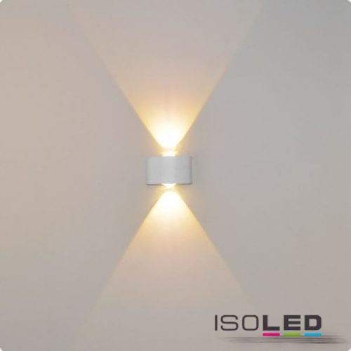 Kültéri LED fali lámpa, fel/le, IP54, 2*1 W CREE, homok fehér, meleg fehér