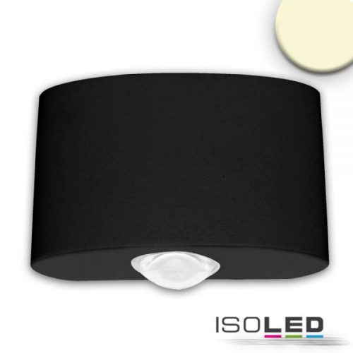 Kültéri LED fali lámpa, fel/le, IP54, 2*1 W CREE, homok fekete, meleg fehér