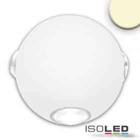  Kültéri LED fali lámpa, fel/le, IP54, 4*1 W, homok fehér, meleg fehér