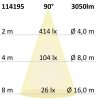 LED-es, káprázáscsökkentett, 35W, kerek, DN280, CRI90, színváltó 3000K|3500K|4000K, dimmelheto