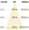 LED-es, káprázáscsökkentett, 35W, kerek, DN280, CRI90, színváltó 3000K|3500K|4000K, dimmelheto
