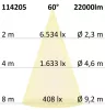 LED csarnoklámpa lineáris SK 150 W, IP65, fehér, semleges fehér, 60°, 1-10 V dimmelheto