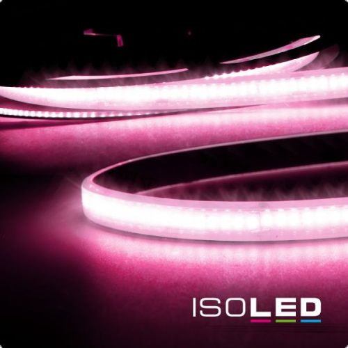 LED CRI9P lineáris 48 V-flexibilis szalag, 8 W, IP68, rózsaszín, 30 méter