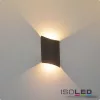 LED fali lámpa Swing, Up&Down, 2*2 W CREE, IP54, homok fekete, meleg fehér