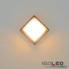 LED fali lámpa, szögletes, IP54, 6 W, homok fekete, meleg fehér