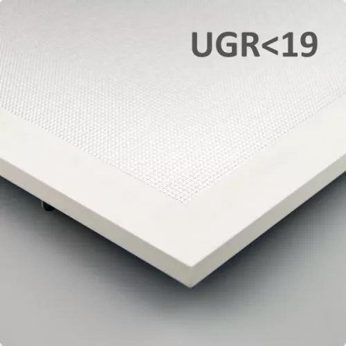 LED panel Professional Line 1200 UGR<19 4H/8H, 36W, keret fehér RAL 9016, semleges fehér, KNX dimm.