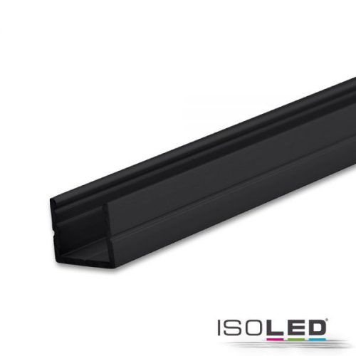 LED SURF8 konstrukciós profil, alumínium, fekete, RAL 9005,  H:200 cm