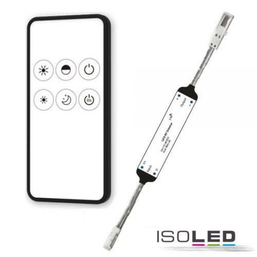 LED-es rádiós PWM-Dimmer, MiniAMP, távirányítóval együtt, 12-24V DC, 3A