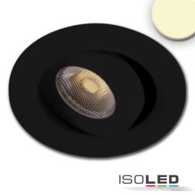   LED süllyesztett billentheto szpot, miniAMP, fekete, 3W, 24V DC, meleg fehér, szabályozható