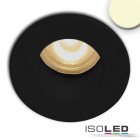   LED süllyesztett szpot, miniAMP, fekete, 1W, 24V DC, meleg fehér, visszahúzott, szabályozható