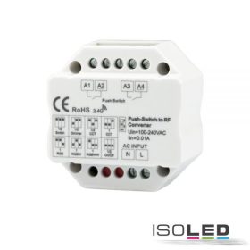   Sys-Pro Push switch RF konverterhez,2-Push bemenet Funk-Output  Switch/Dimm/CCT/ RGB/RGB+W,100-240 V