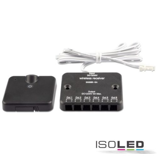 MiniAMP LED Touch/Funk PWM fényero-szabályozó rendszer PIR érzékelovel,1 csat, 12-24V DC 5A, funk