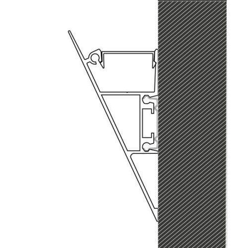 LED-es konstrukciós lámpa profil HIDE TRIANGLE Alumínium fehér RAL 9003, 200cm