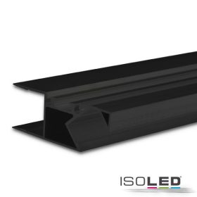   LED konstrukciós lámpa profil HIDE ASYNC alumínium fekete RAL 9005, 200cm
