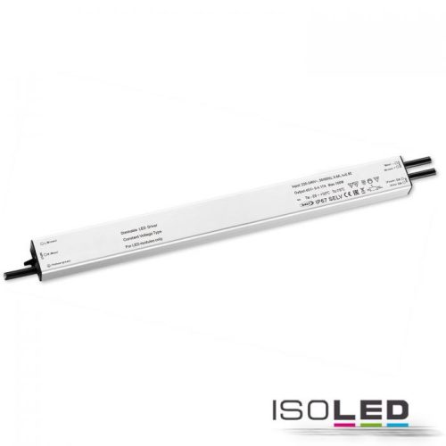 LED PWM transzformátor 48V/DC, 0-240W, vékony, Push/Dali-2 dimmelheto, IP67, SELV