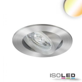   LED süllyesztett lámpa Sunset Slim68 Alu, kerek, 9W, 1800-2800K, dim-to-warm
