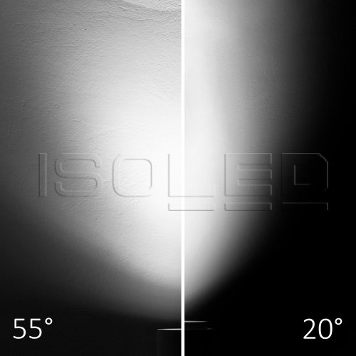 3 fázisú reflektor sínrendszeren fókuszálhatór, 8W, 20°-55°, fehér matt, semleges fehér 4000K