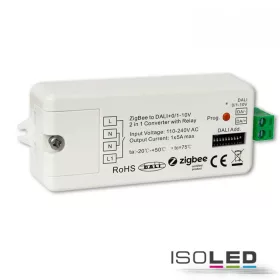   ZIGBEE DALI DT6/DT8 vagy 0/1-10V jelátalakító + 5A kapcsoló relé, 110-240V AC