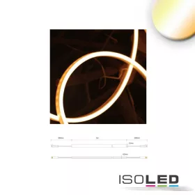   LED NeonPRO flexibilis szalag 0612, 24V, 8W, IP68, fehér dinamikus, fehér