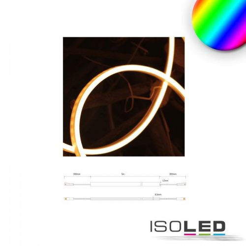 LED NeonPRO flexibilis szalag 0612, 24V, 8W, IP68, RGB