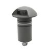 LED Padlóba süllyesztett lámpa, kerek 1SIDE 60mm, fekete, 12-24V, IP67, 3W, 60°, meleg fehér