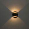 LED Padlóba süllyesztett lámpa, kerek 2SIDE 60mm, fekete, 12-24V, IP67, 3W, 60°, meleg fehér