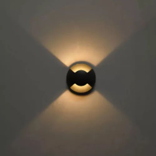 LED Padlóba süllyesztett lámpa, kerek 2SIDE 60mm, fekete, 12-24V, IP67, 3W, 60°, meleg fehér
