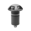 LED Padlóba süllyesztett lámpa, kerek 4SIDE 60mm, fekete, 12-24V, IP67, 3W, 60°, meleg fehér