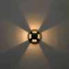 LED Padlóba süllyesztett lámpa, kerek 4SIDE 60mm, fekete, 12-24V, IP67, 3W, 60°, meleg fehér